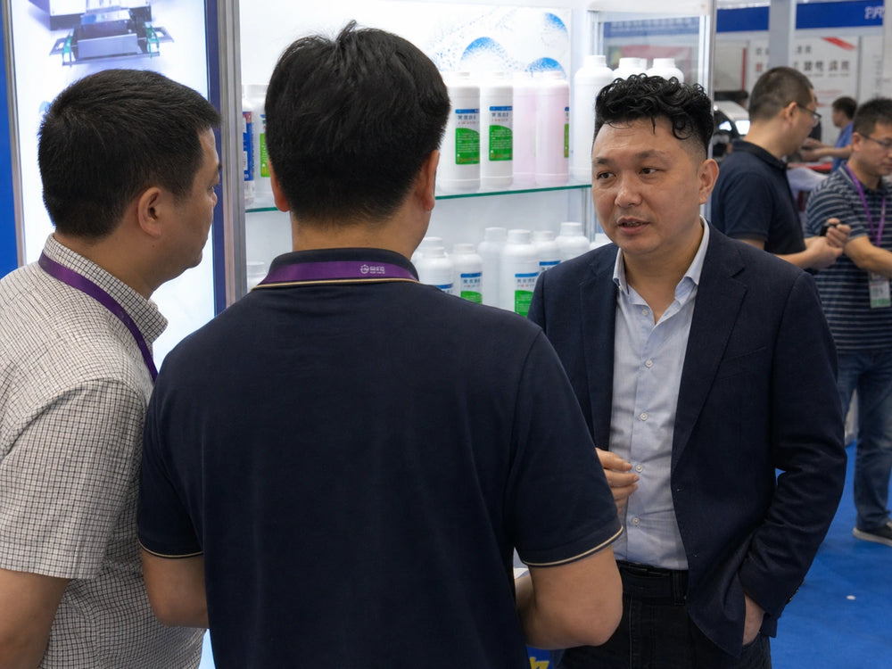 Customer consultation at Mocai Digital booth